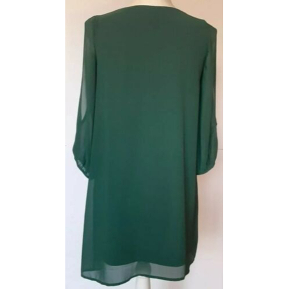 Lulu's Green Knee-length Dress with 3/4" Slit Sleeve  Size XS - Picture 2 of 7